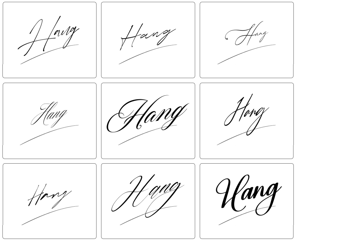 chữ ký hằng đơn giản