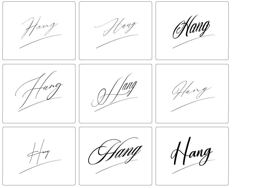 mẫu chữ ký tên hằng