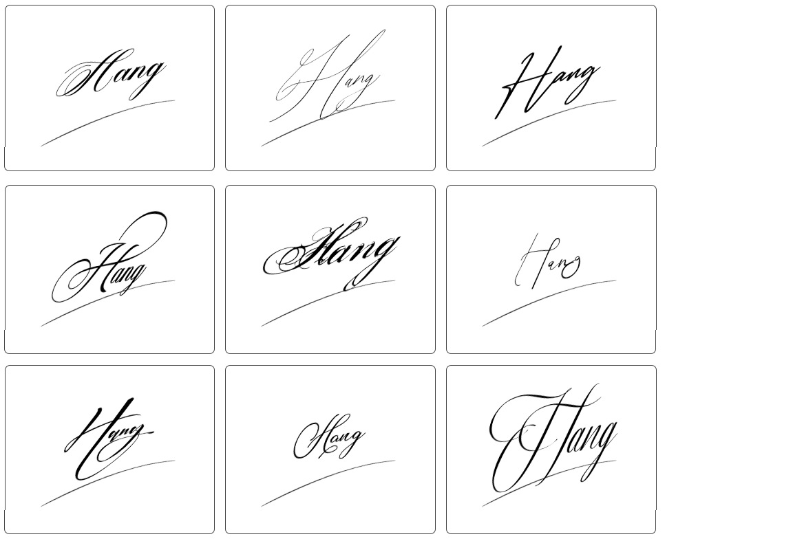 chữ ký tên hằng đẹp