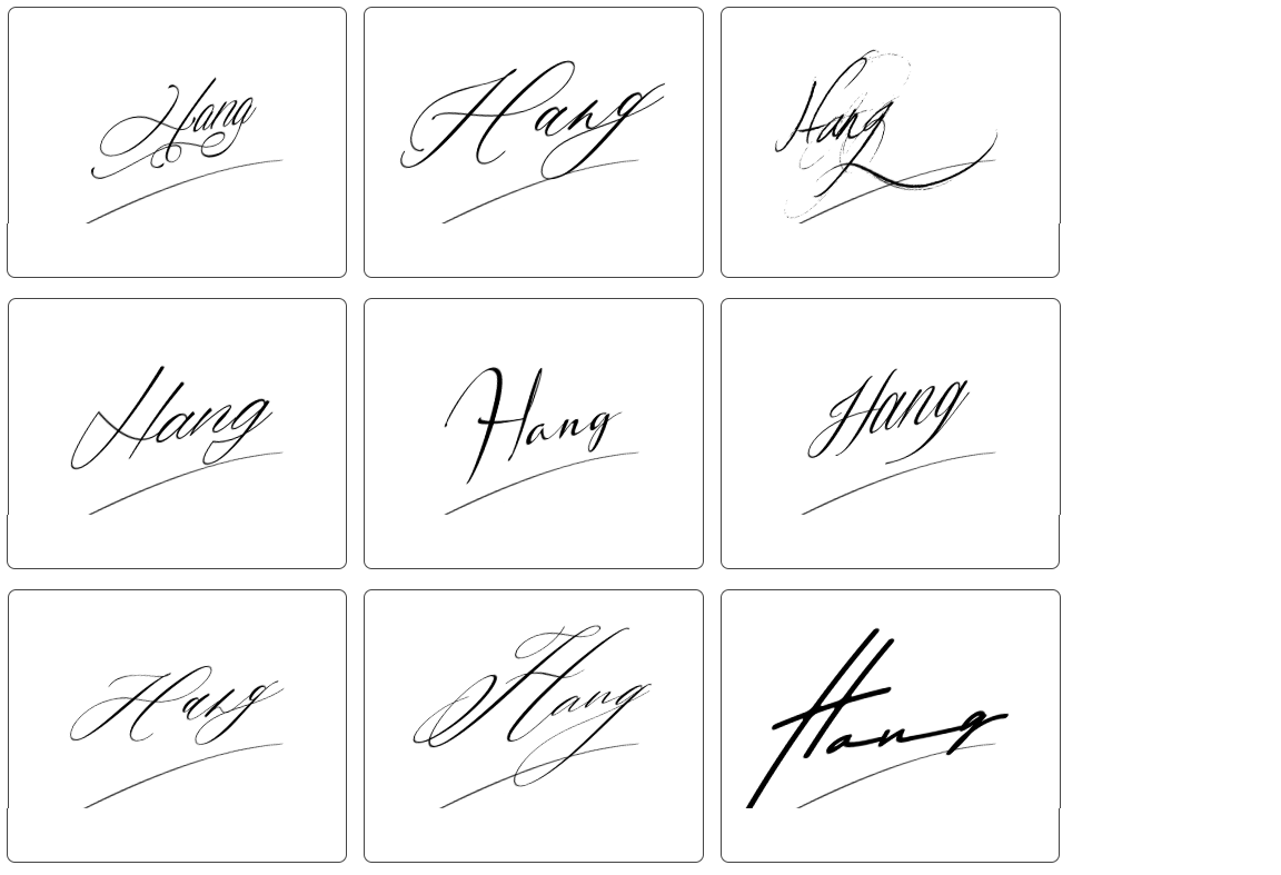 chữ ký tên hằng đơn giản