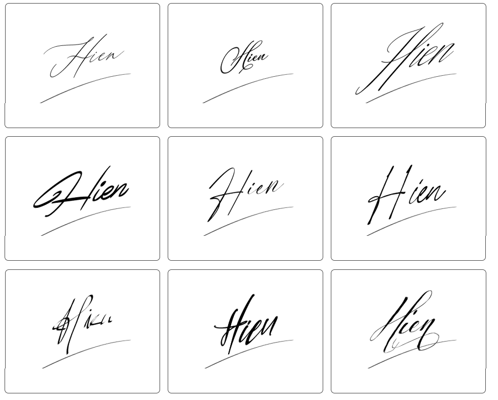 chữ ký tên hiền đẹp