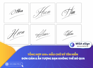 chữ ký tên Hiền