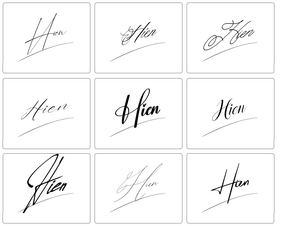 chữ ký hiền đẹp