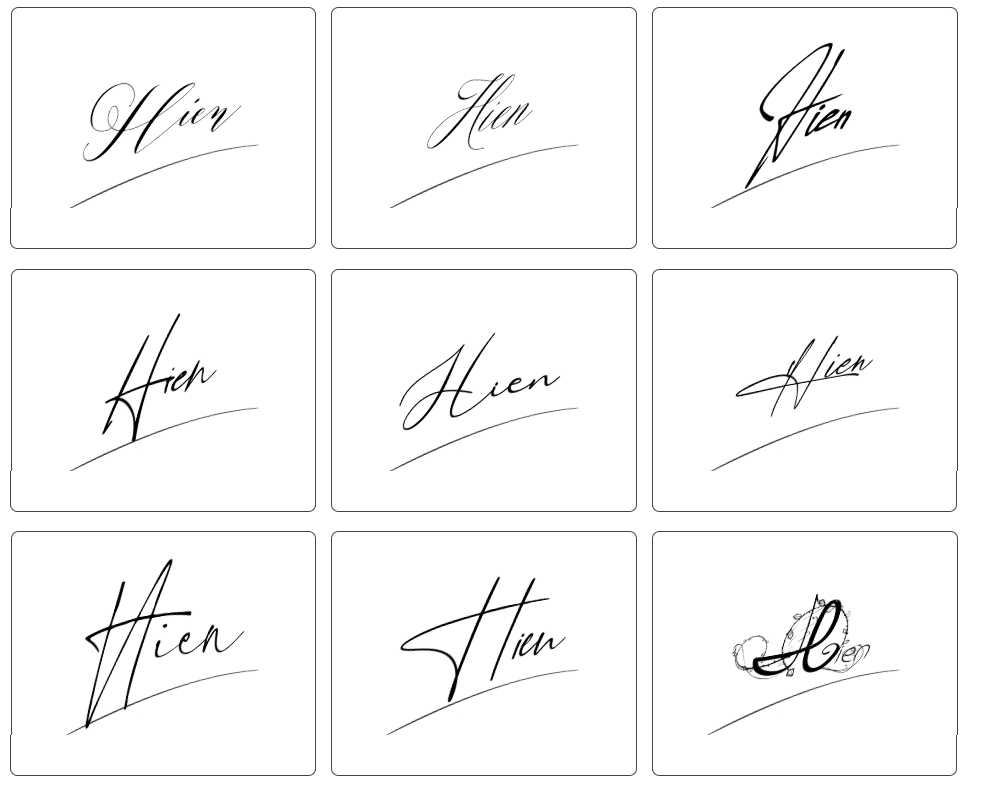 phong thủy chữ ký tên hiền đẹp nhất