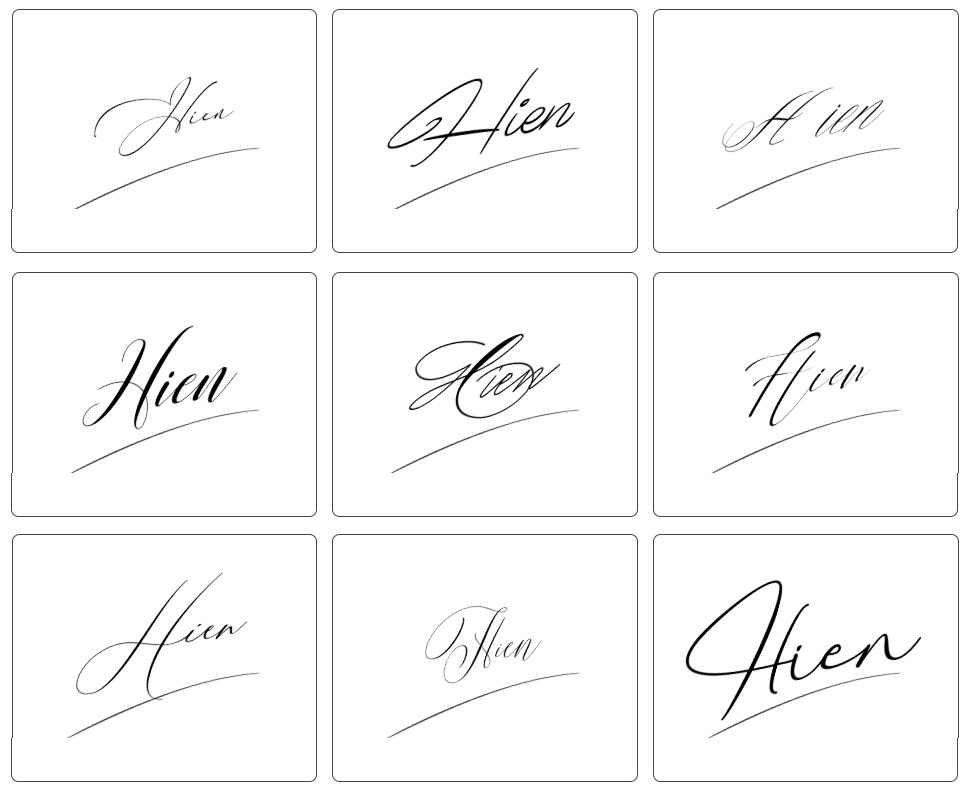 chữ ký tên hiền đẹp nhất