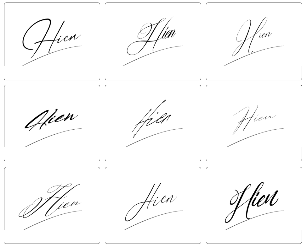 kiểu chữ ký tên hiền