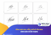 chữ ký tên Hoa