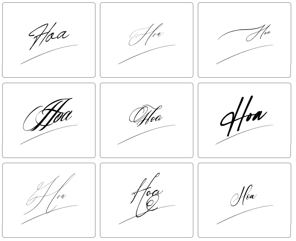 mẫu chữ ký tên hoa đẹp