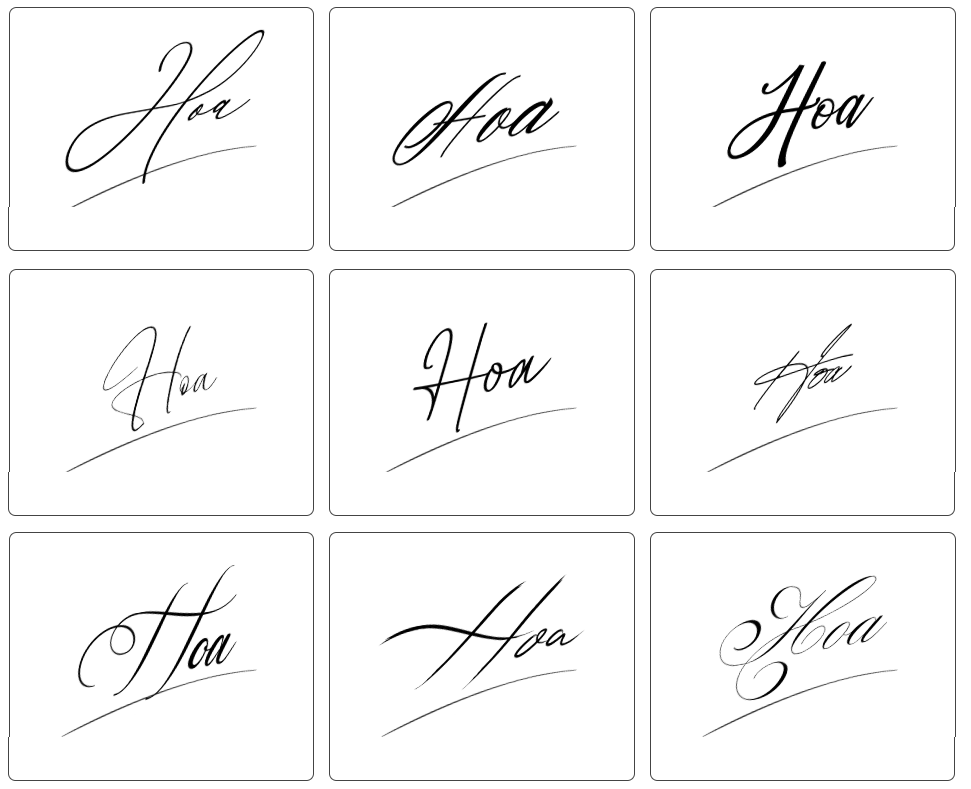 mẫu chữ ký tên hoa đẹp