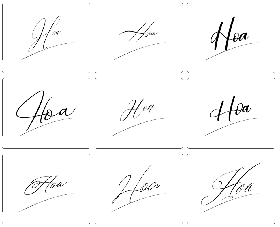 chữ ký tên hoa đẹp