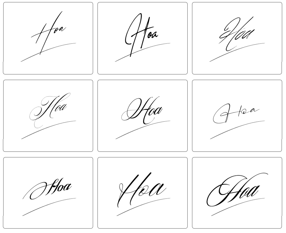 chữ ký tên hoa đẹp nhất