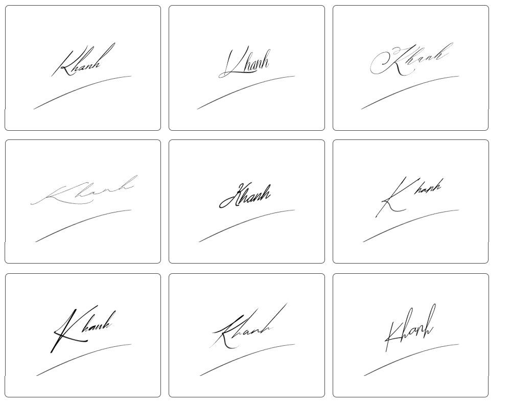 chữ ký tên khánh đẹp