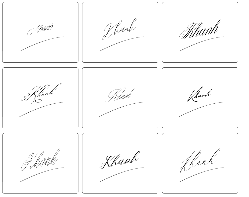 chữ ký khánh đẹp