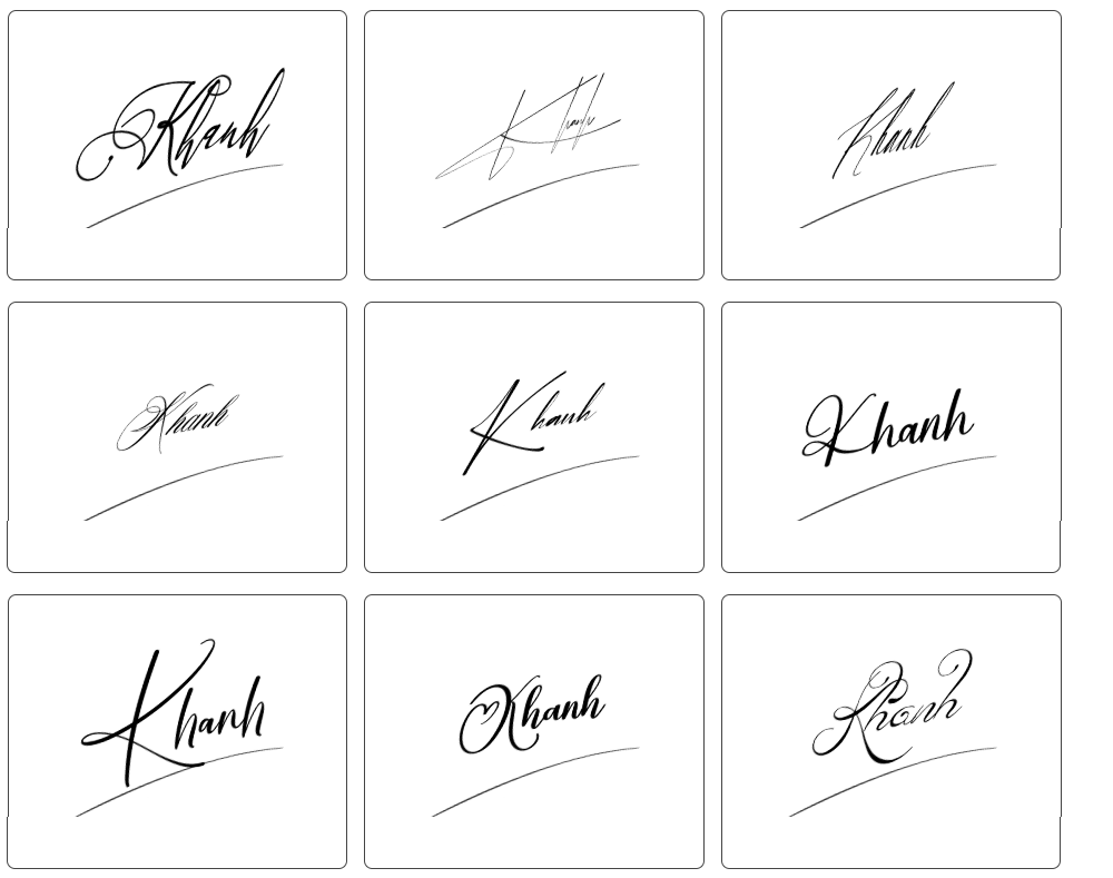 phong thủy chữ ký tên khánh