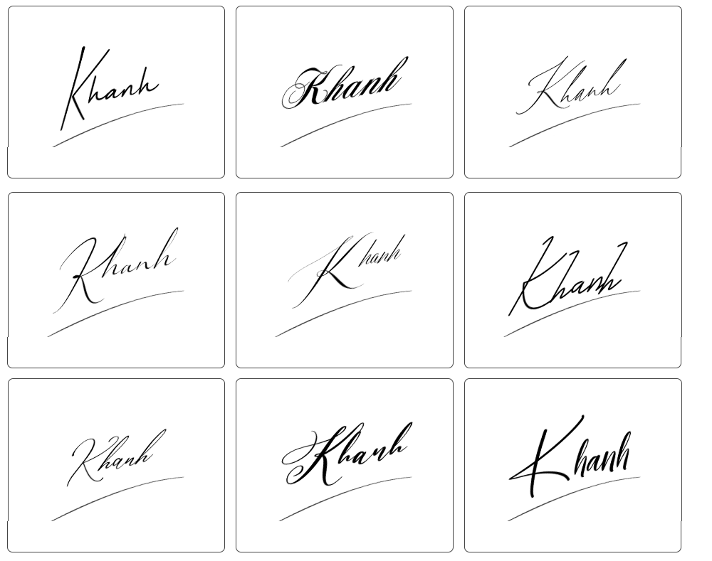 chữ ký tên khánh đẹp nhất