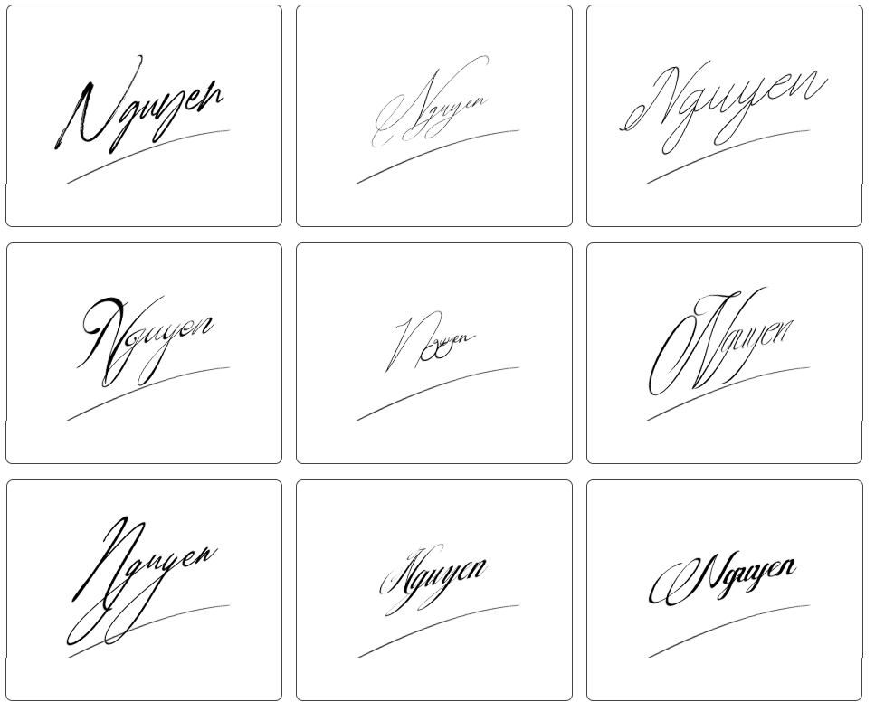 phong thủy chữ ký tên nguyên