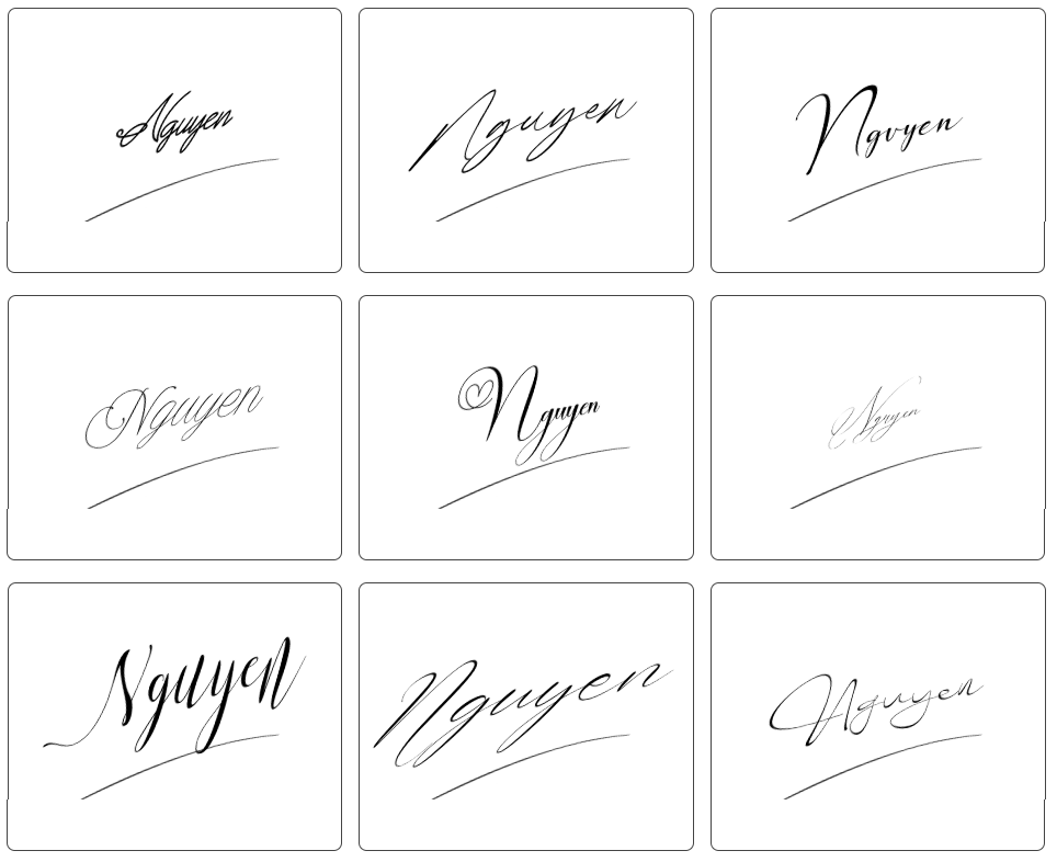 chữ ký nguyên dễ