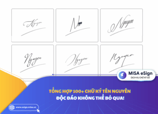 chữ ký tên Nguyên