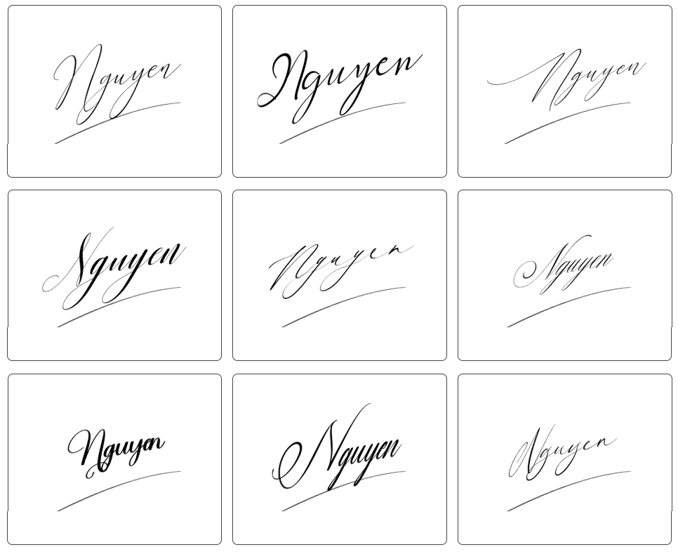 chữ ký nguyên đẹp