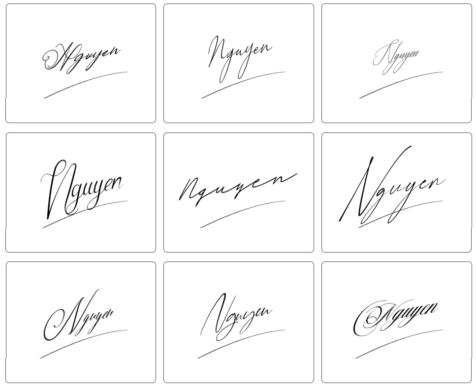 chữ ký tên nguyên đẹp