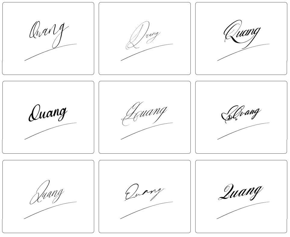 mẫu chữ ký quang