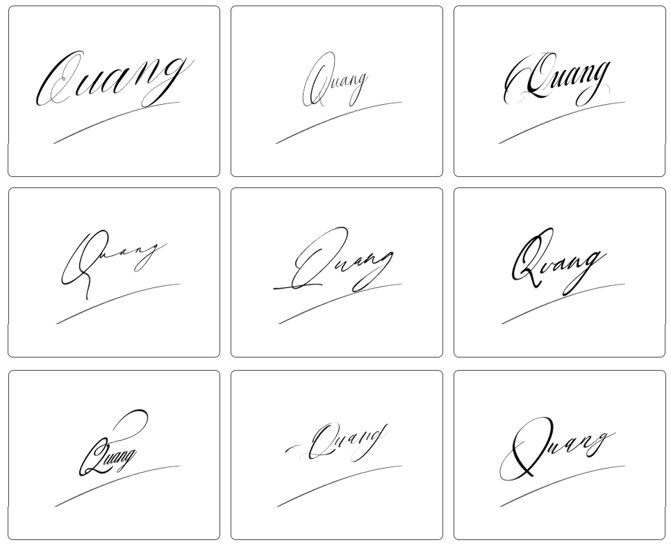 chữ ký tên quang đơn gản