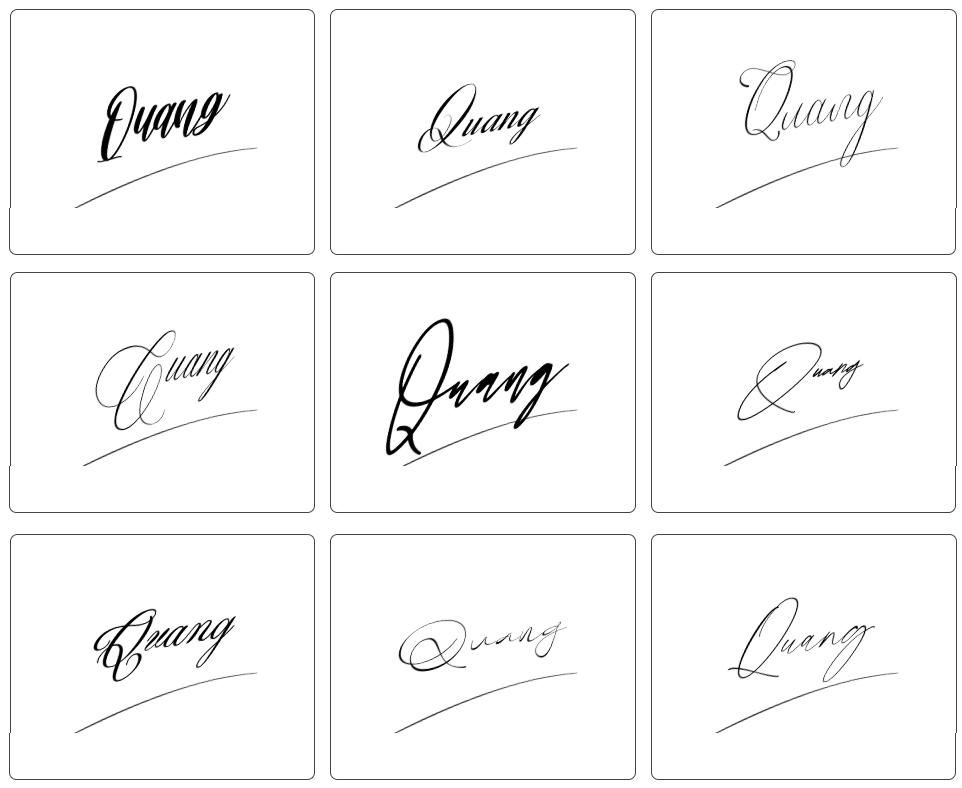 chữ ký tên quang đẹp