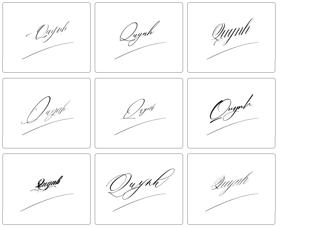 kiểu chữ ký tên quỳnh