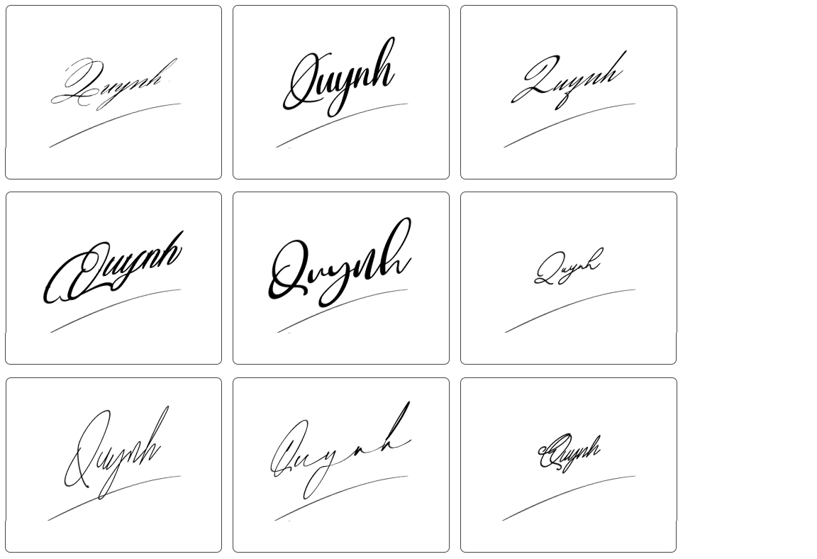 chữ ký tên quỳnh đẹp