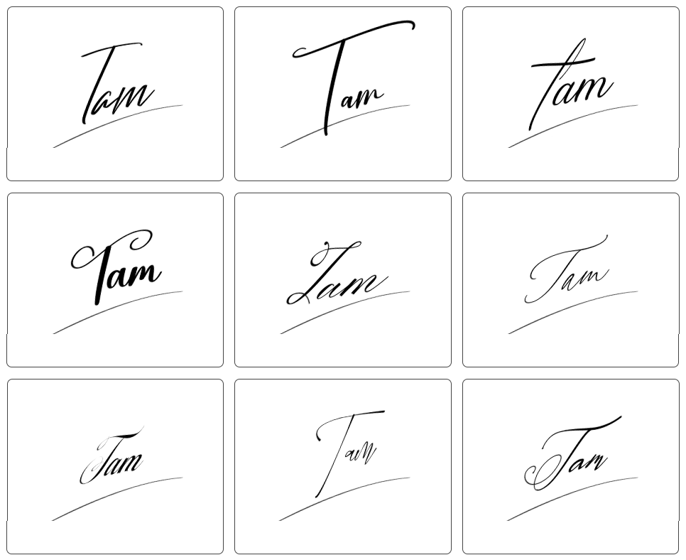 tham khảo chữ ký tên tâm