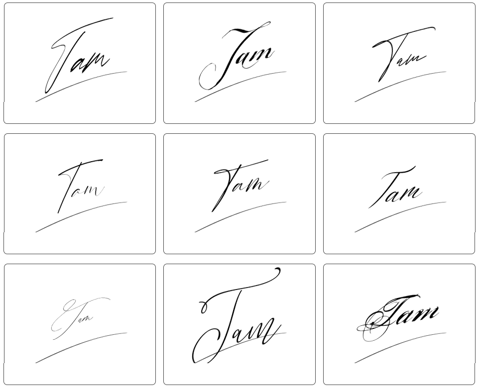 mẫu chữ ký đẹp tên tâm