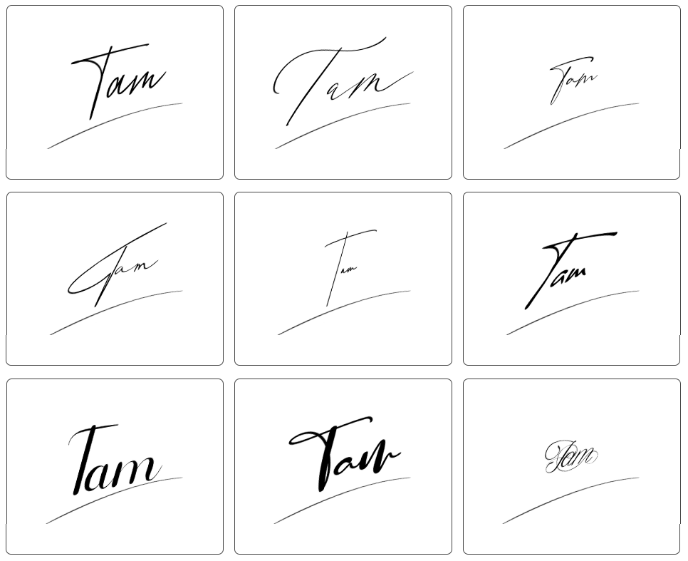 mẫu chữ ký tên tâm đẹp