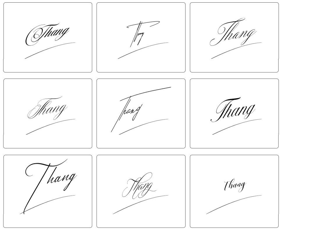 chữ ký tên thắng đẹp nhất
