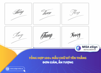 chữ ký tên thắng