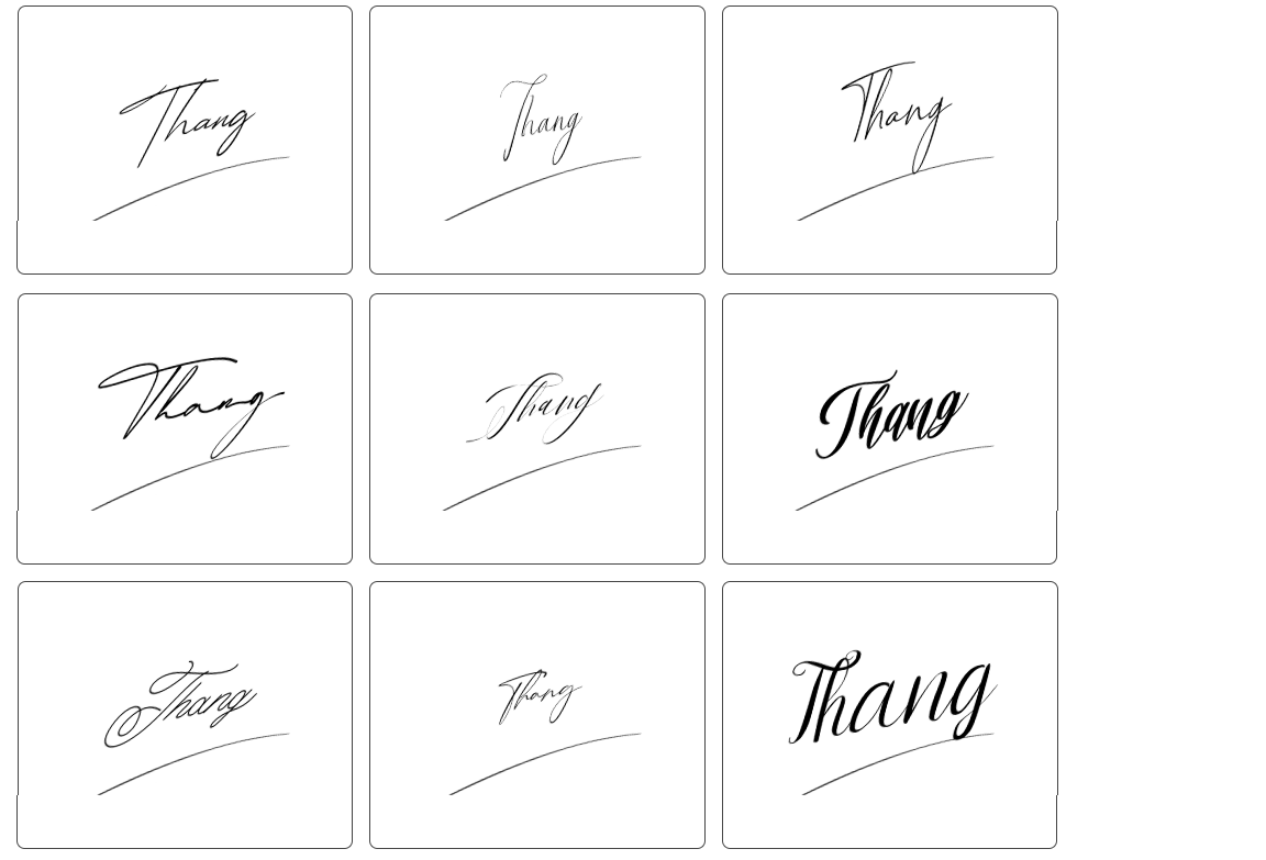 mẫu chữ ký tên thắng đẹp nhất