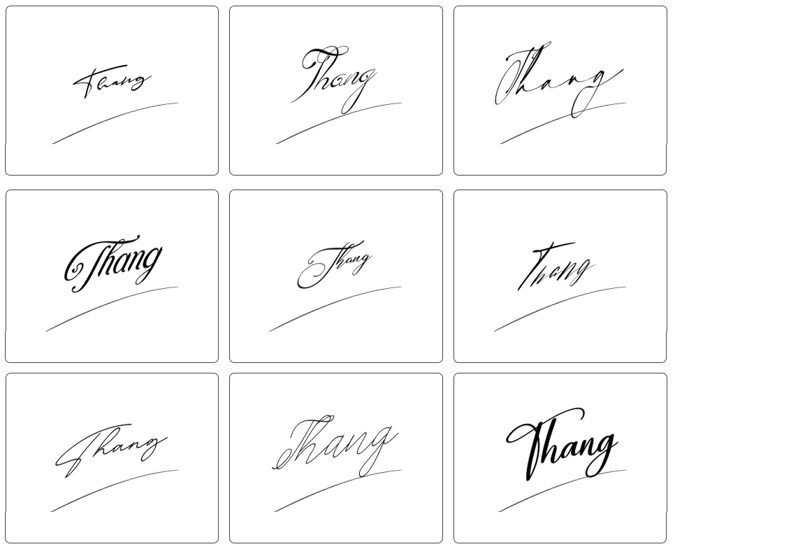 chữ ký thắng đẹp