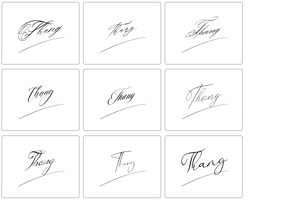 thắng đẹp nhất chữ ký tên thắng