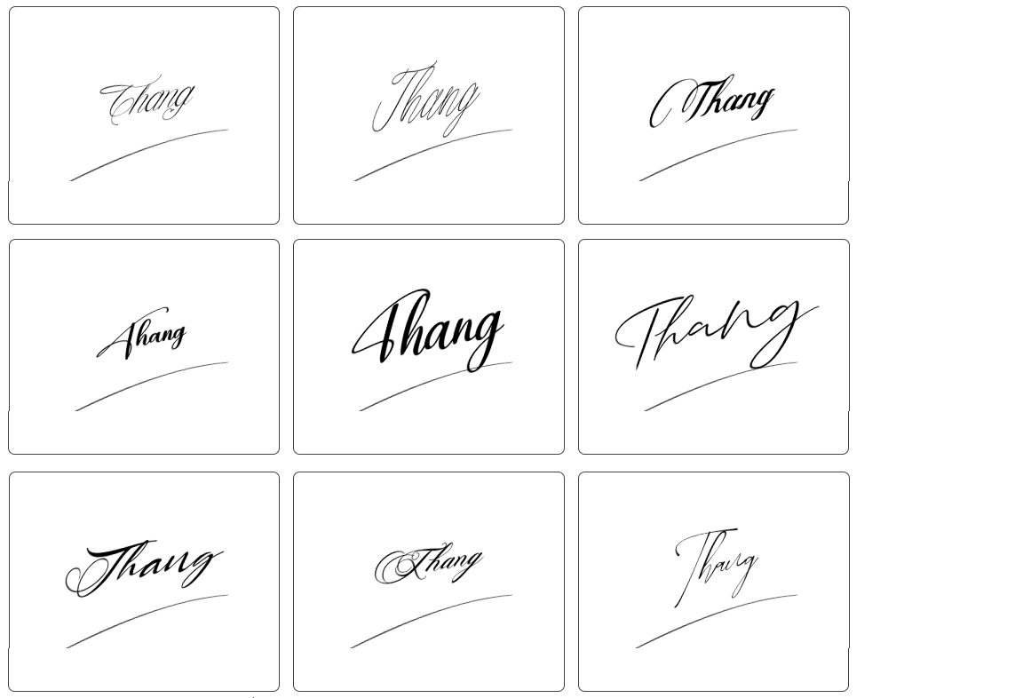 chữ ký tên thắng đẹp