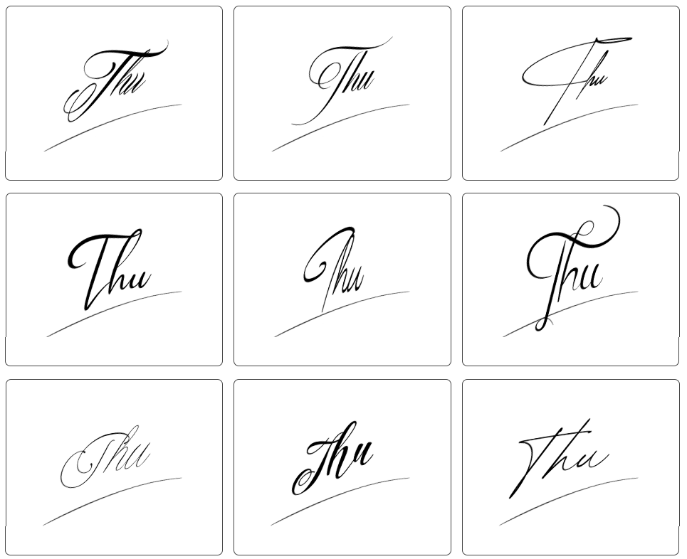 chữ ký người tên thư