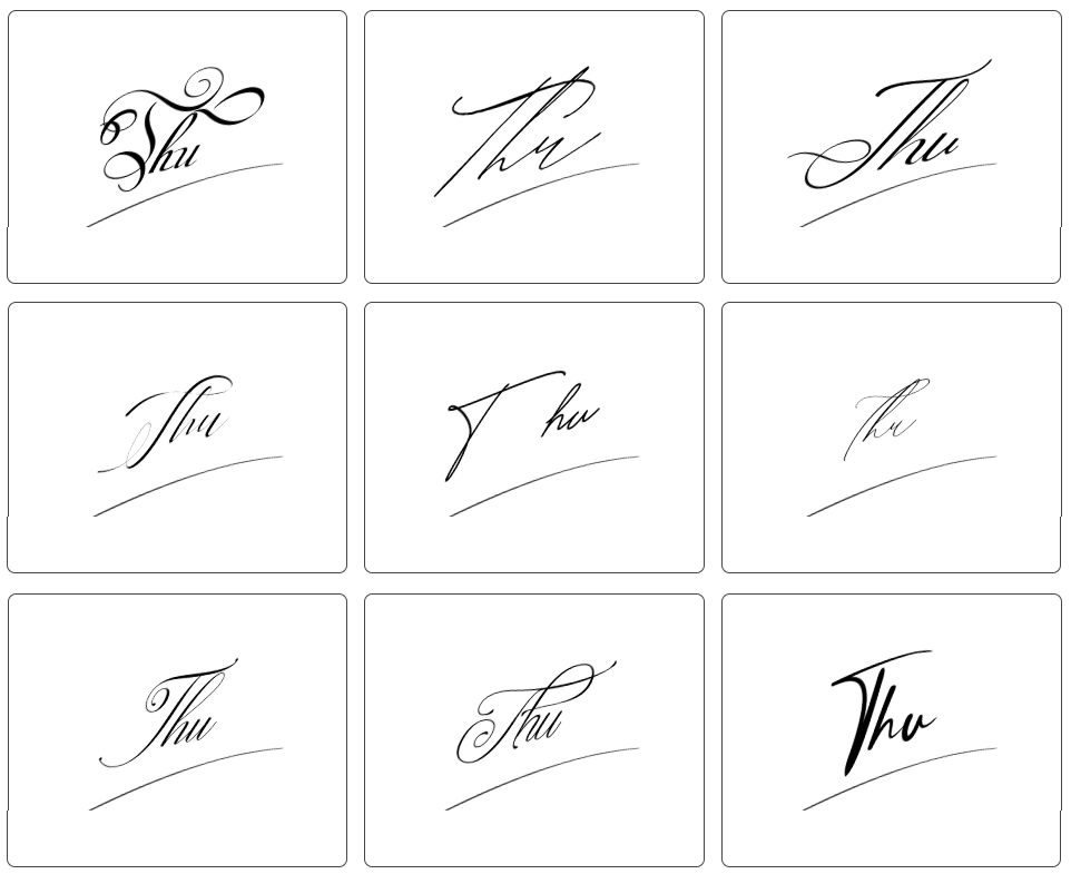 mẫu chữ ký tên thư