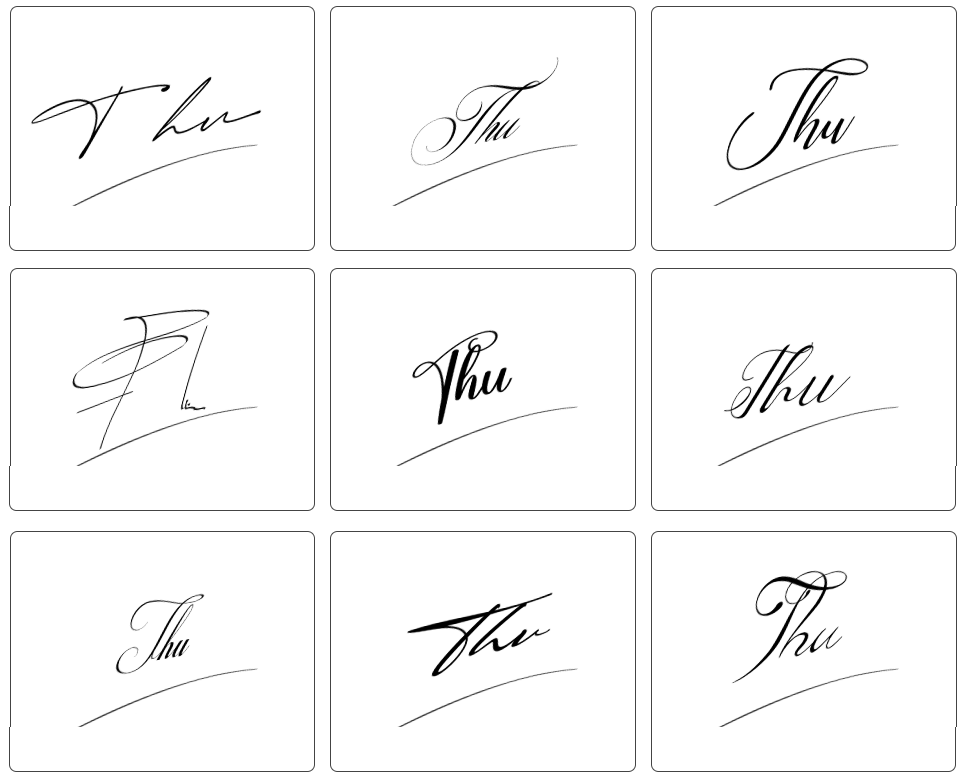 kiểu chữ ký tên thư