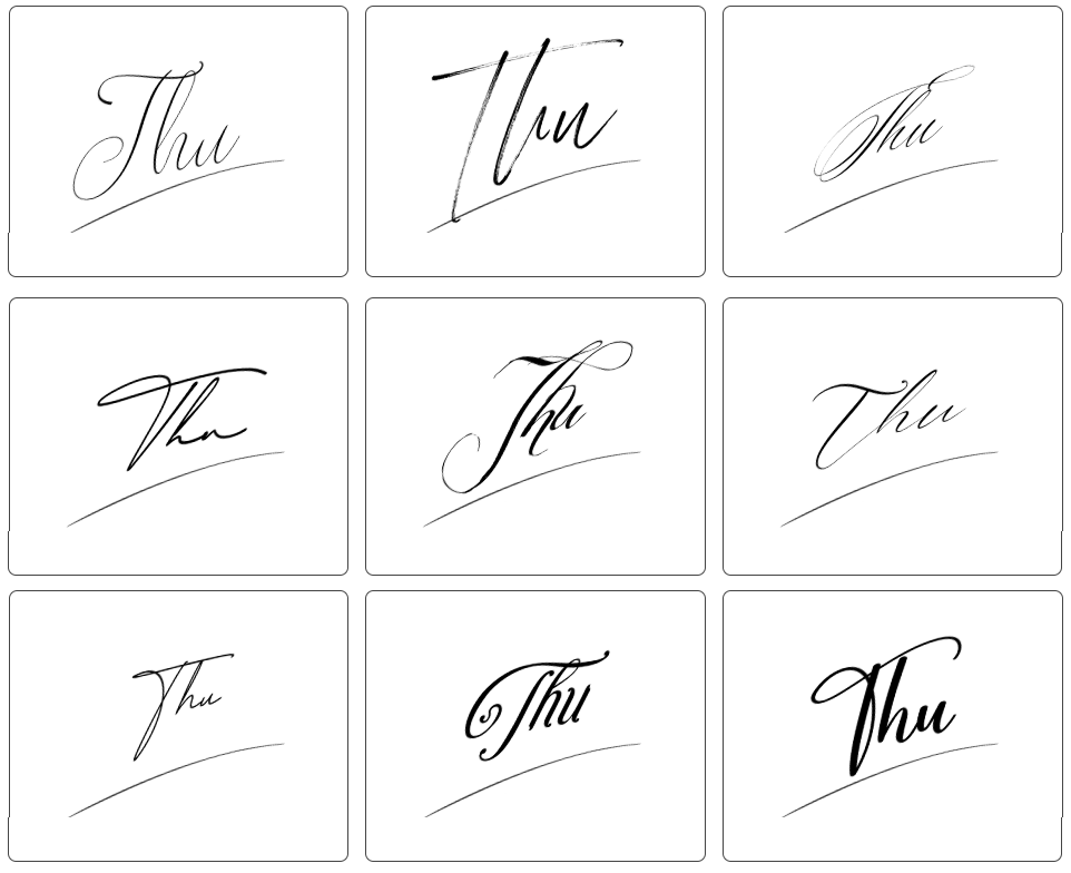 chữ ký tên thư đẹp