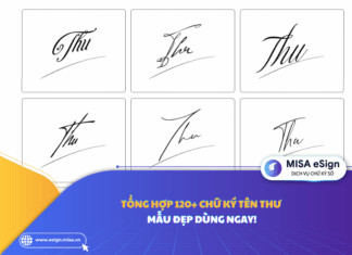 chữ ký tên thư
