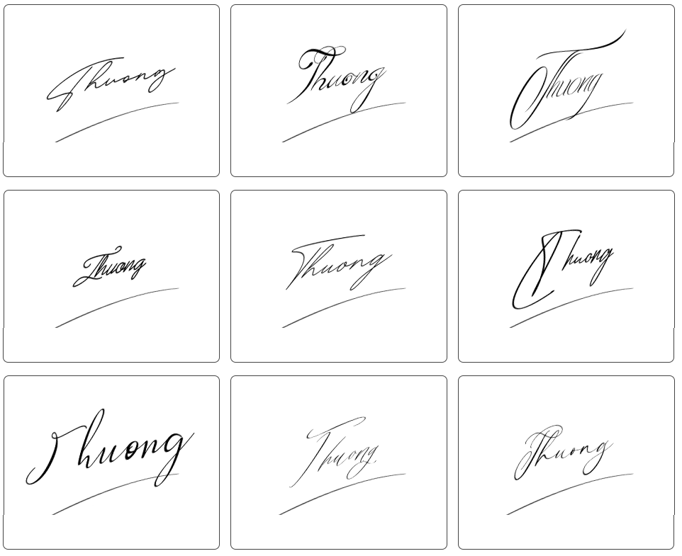 cách ký chữ ký tên thương