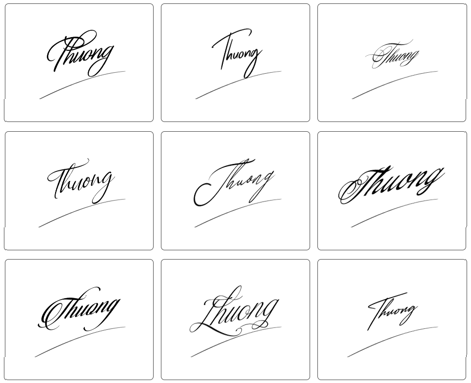 phong thủy chữ ký tên thương