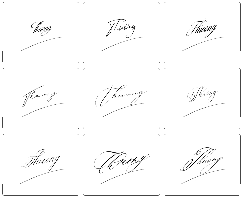 mẫu chữ ký tên thương đẹp