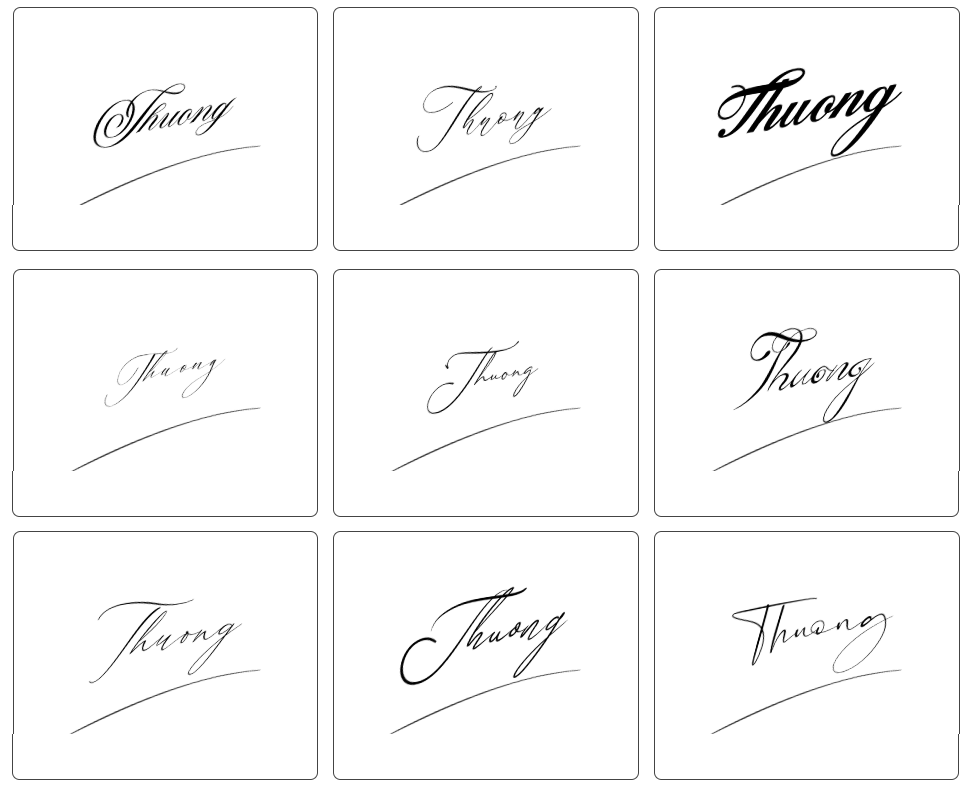 chữ ký tên thương đẹp