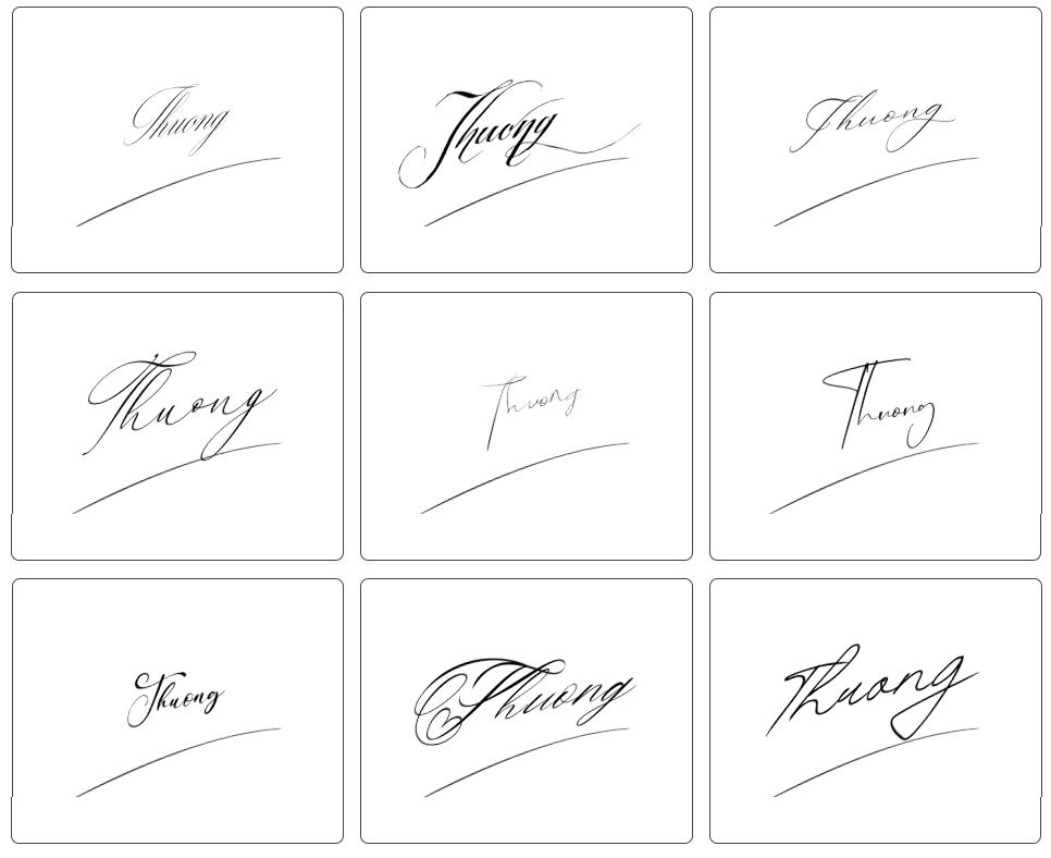 ký chữ Thương như thế nào