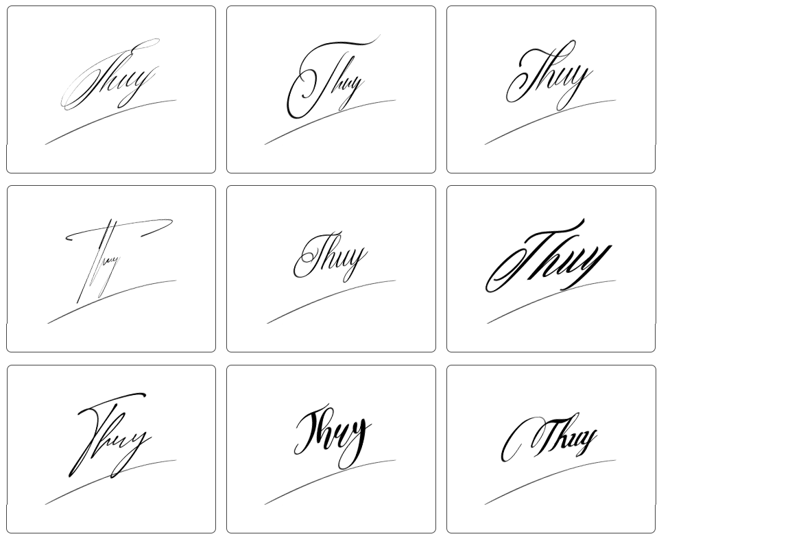 chữ ký tên Thủy 