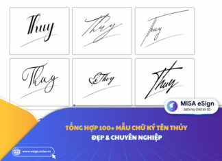 chữ ký tên Thủy